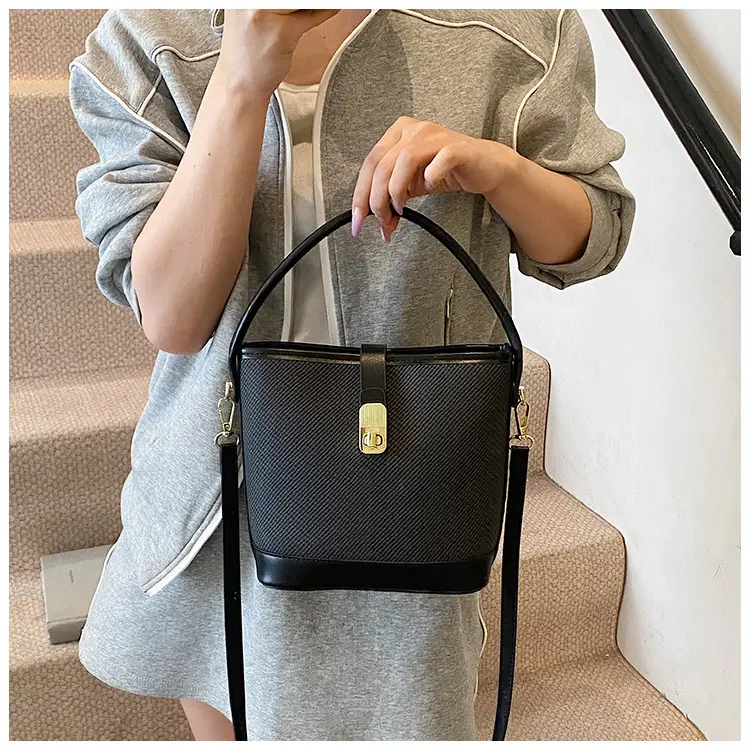 Women's Beige Mesh Crossbody Bag with Leather Strap — feature 23