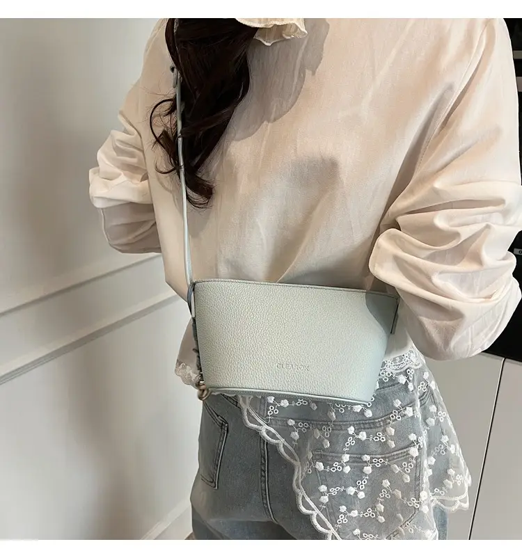 Women's Summer Shoulder Messenger Bag Beige Textured 2025 — feature 22