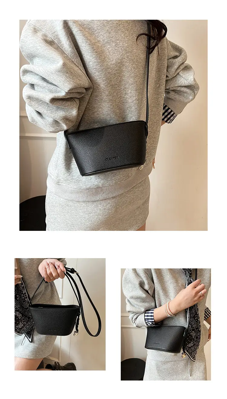 Women's Summer Shoulder Messenger Bag Beige Textured 2025 — feature 24