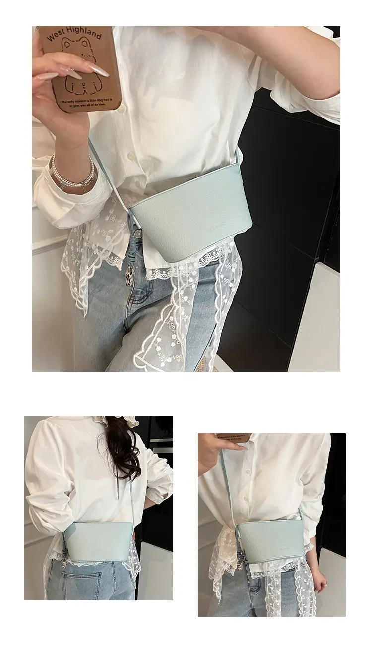 Women's Summer Shoulder Messenger Bag Beige Textured 2025 — feature 27