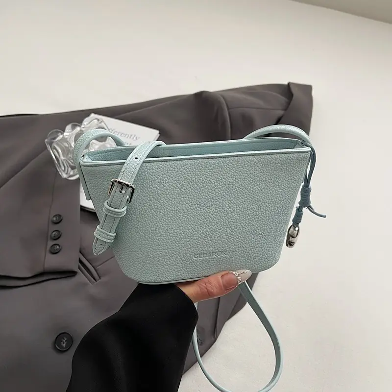 Women's Summer Shoulder Messenger Bag Beige Textured 2025 - Image 3