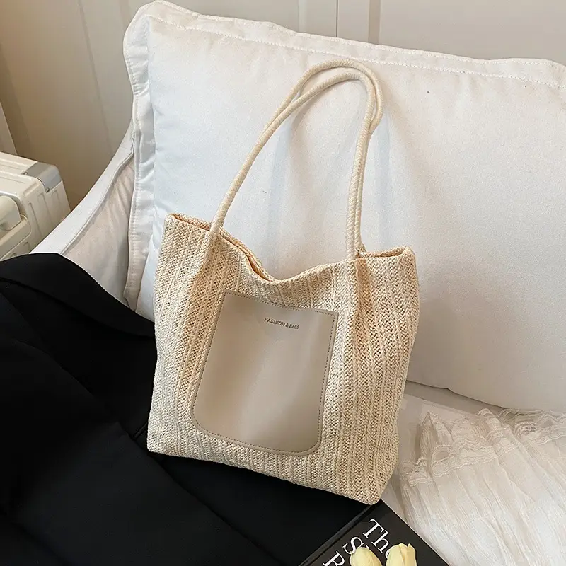 New Large Capacity Straw Woven Shoulder Bag for Women - Image 3