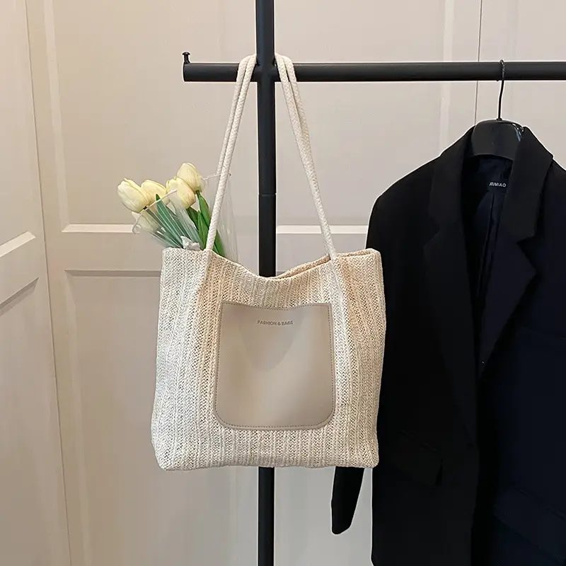 New Large Capacity Straw Woven Shoulder Bag for Women - Image 5