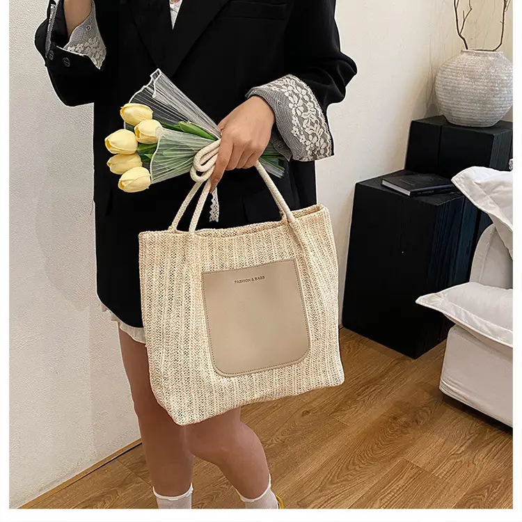 New Large Capacity Straw Woven Shoulder Bag for Women — feature 15