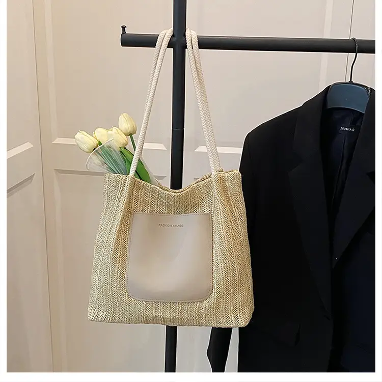New Large Capacity Straw Woven Shoulder Bag for Women — feature 22