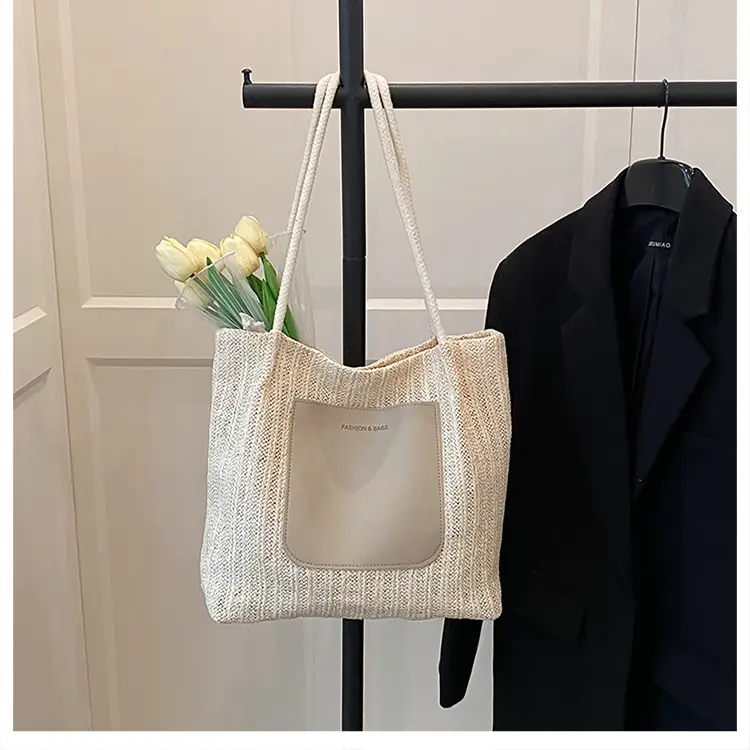 New Large Capacity Straw Woven Shoulder Bag for Women — feature 23