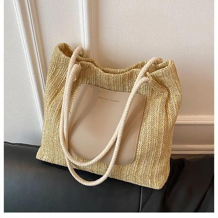 New Large Capacity Straw Woven Shoulder Bag for Women — feature 25