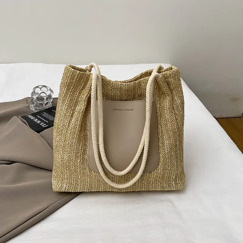 New Large Capacity Straw Woven Shoulder Bag for Women - Image 2