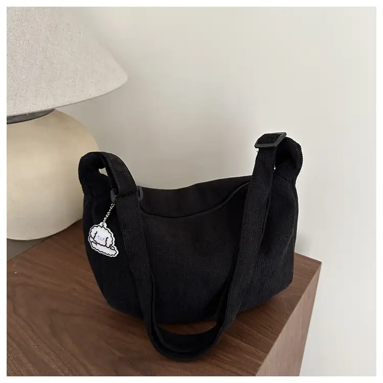 Beige Waffle Knit Shoulder Bag for Women — feature 26