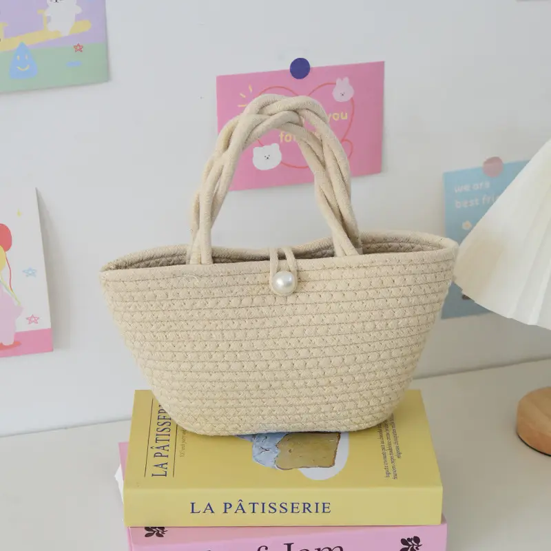 Women Woven Straw Crossbody Bag Beach Travel Tote - Image 2
