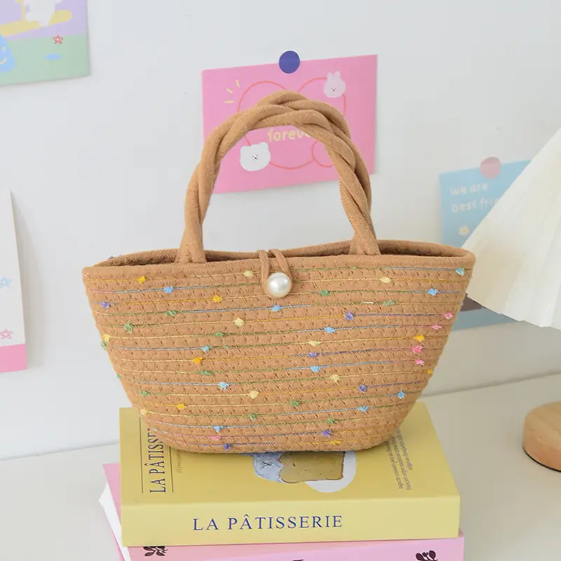 Women Woven Straw Crossbody Bag Beach Travel Tote - Image 3