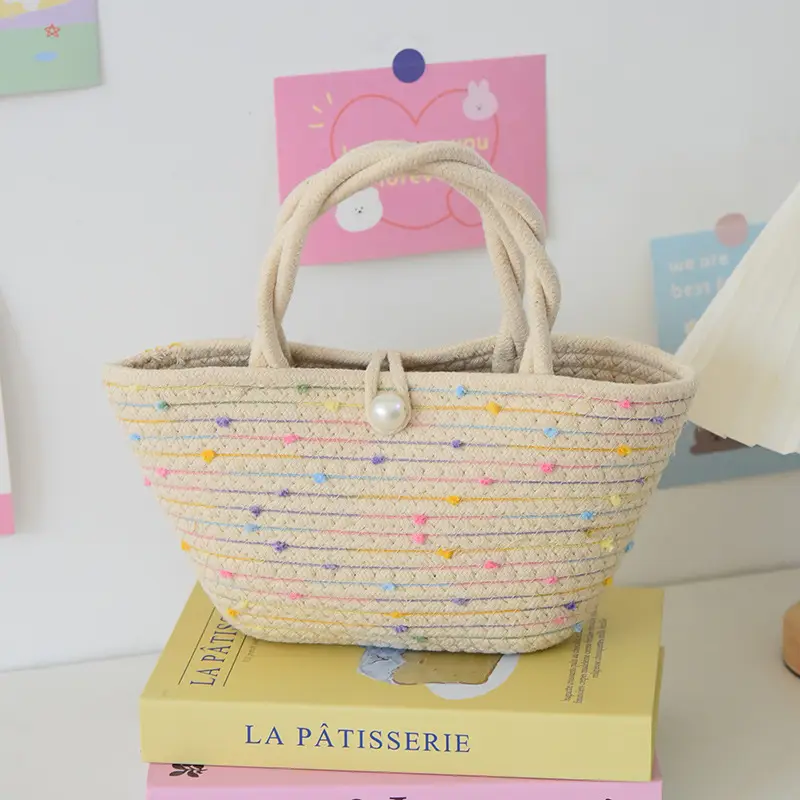 Women Woven Straw Crossbody Bag Beach Travel Tote - Image 4