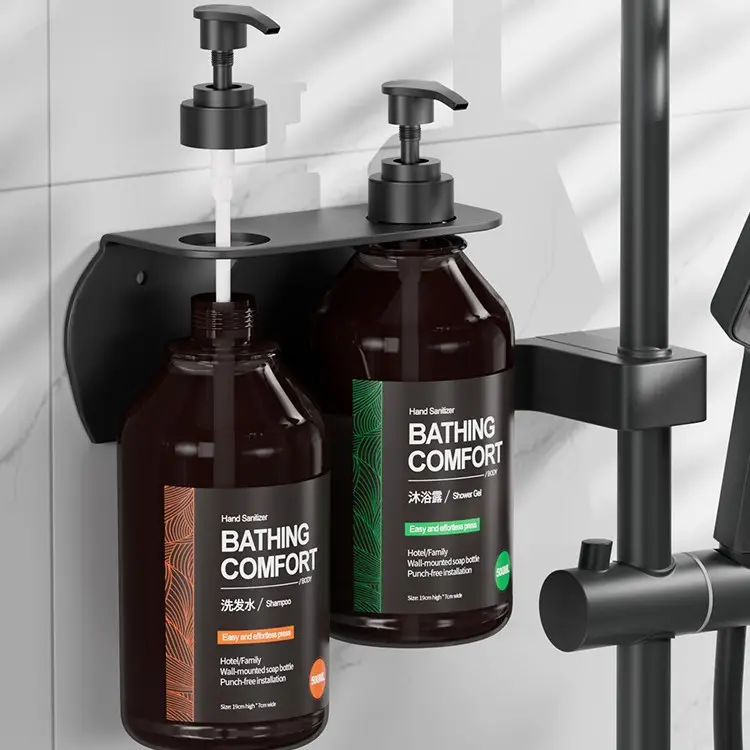 Bathroom Hotel Manual Soap Dispenser Hotel Wall-Mounted Shower Gel Shampoo Box Soap Dispenser Hand Sanitizer Bottle