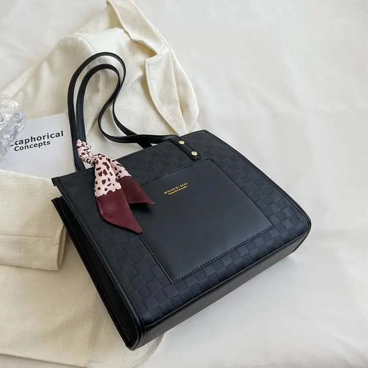 Women Cross-Border Shoulder Bag Large Capacity Contrasting Color - Image 7