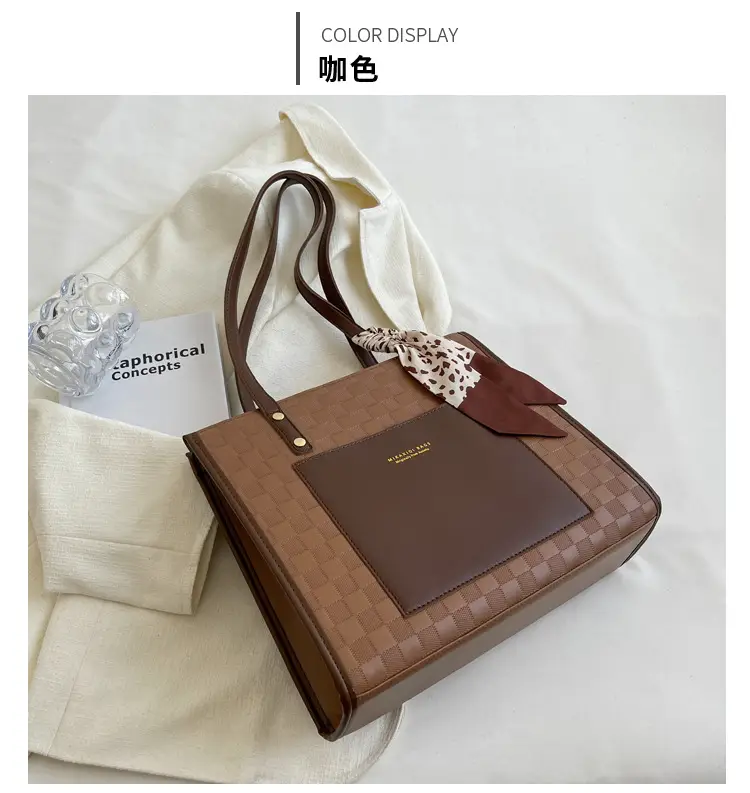 Women Cross-Border Shoulder Bag Large Capacity Contrasting Color — feature 13