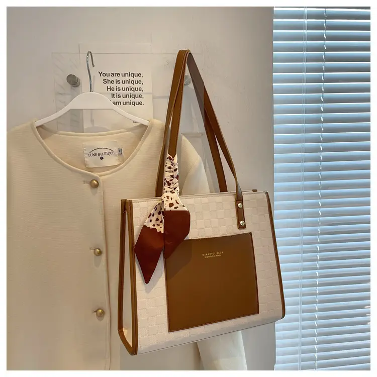 Women Cross-Border Shoulder Bag Large Capacity Contrasting Color — feature 15