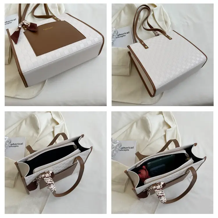 Women Cross-Border Shoulder Bag Large Capacity Contrasting Color — feature 9