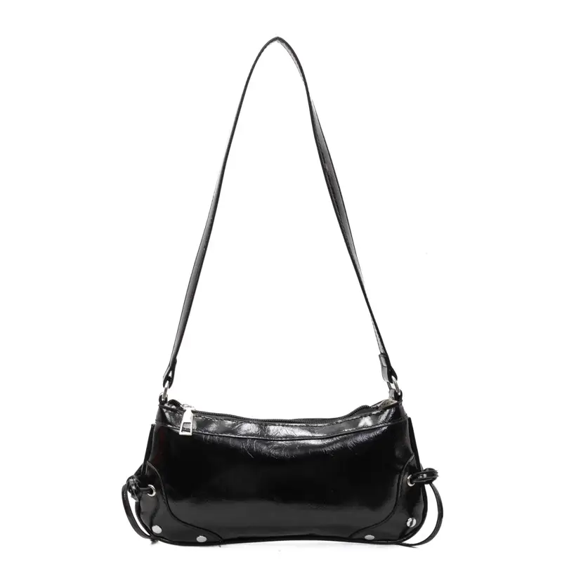 Pink Underarm Bag for Women, Small, Double Bow, Leather Feel - Image 9