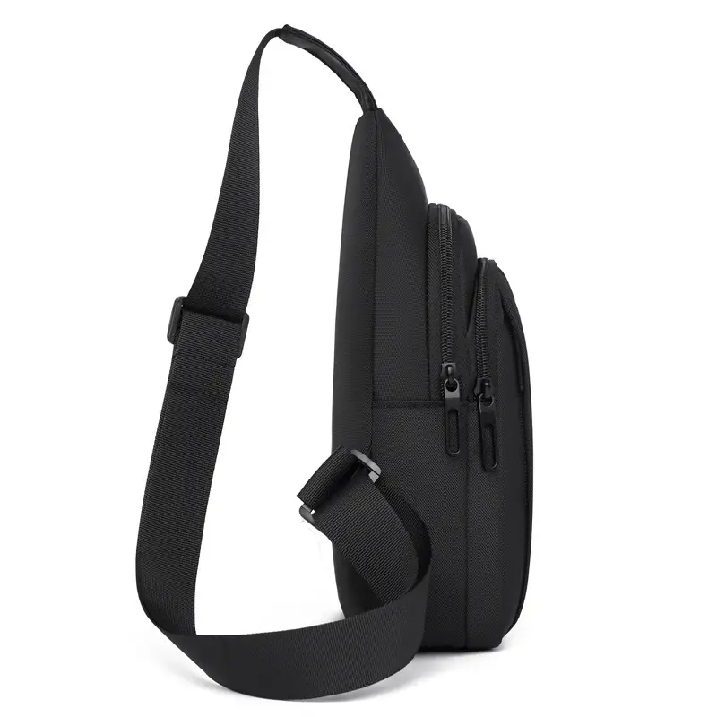 Men's Black Crossbody Bag Lightweight Casual Travel Satchel