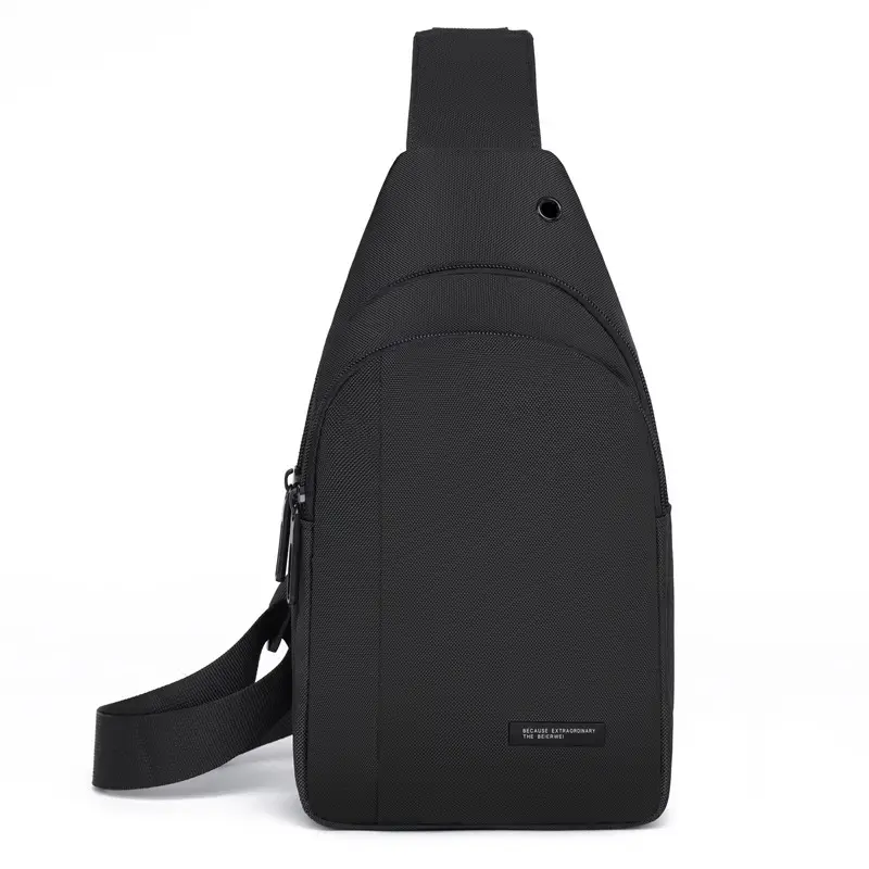 Men's Black Crossbody Bag Lightweight Casual Travel Satchel