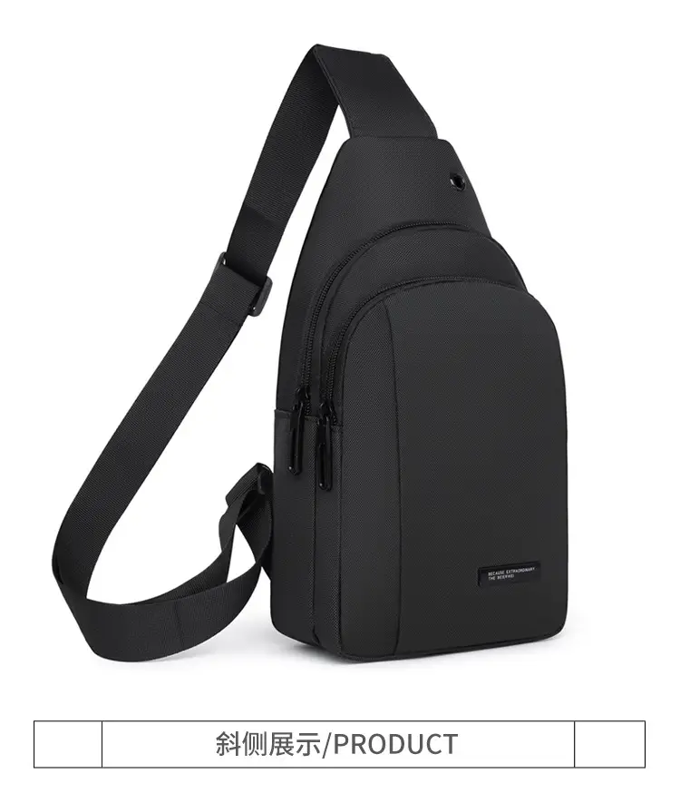 Men's Black Crossbody Bag Lightweight Casual Travel Satchel — feature 30