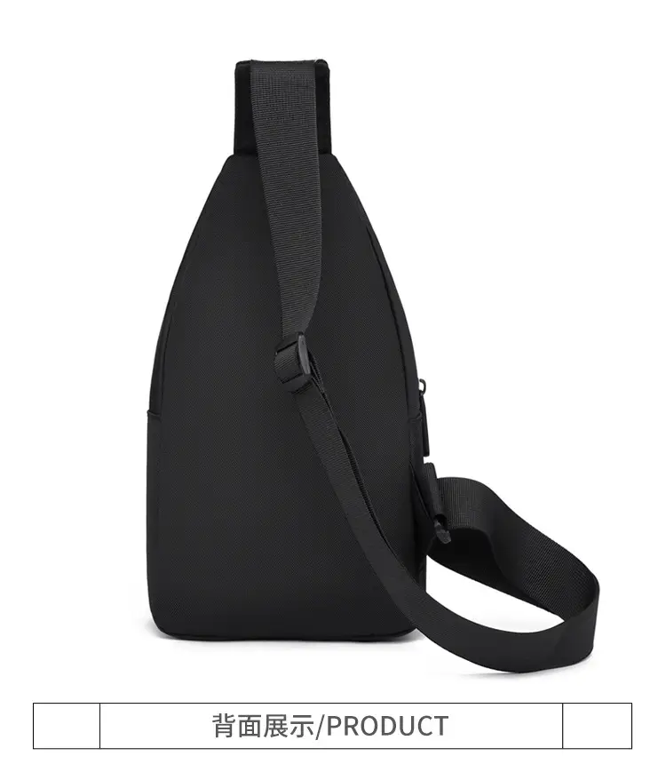 Men's Black Crossbody Bag Lightweight Casual Travel Satchel — feature 32