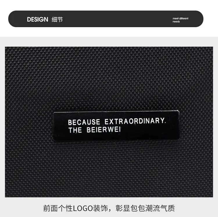 Men's Black Crossbody Bag Lightweight Casual Travel Satchel — feature 34