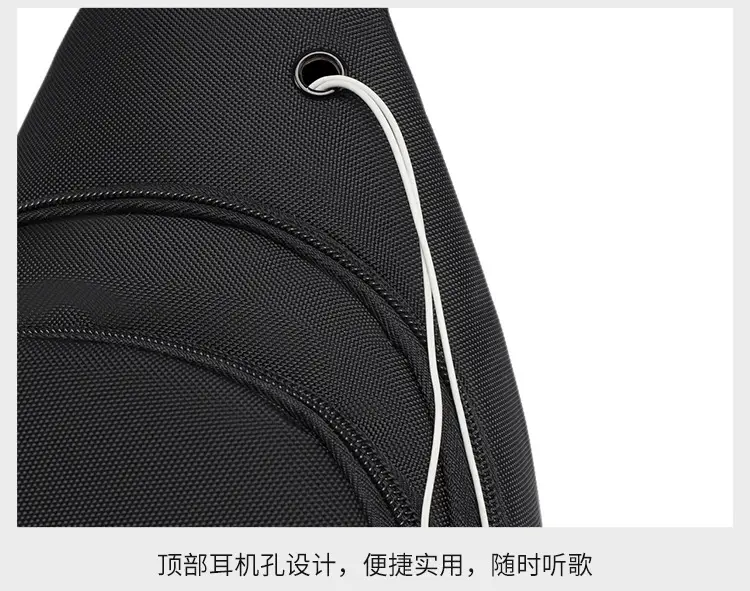 Men's Black Crossbody Bag Lightweight Casual Travel Satchel — feature 36