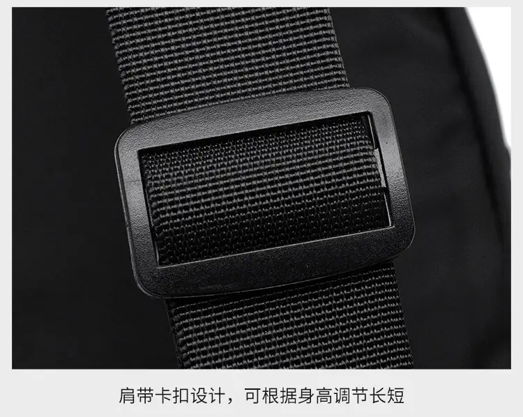 Men's Black Crossbody Bag Lightweight Casual Travel Satchel — feature 37
