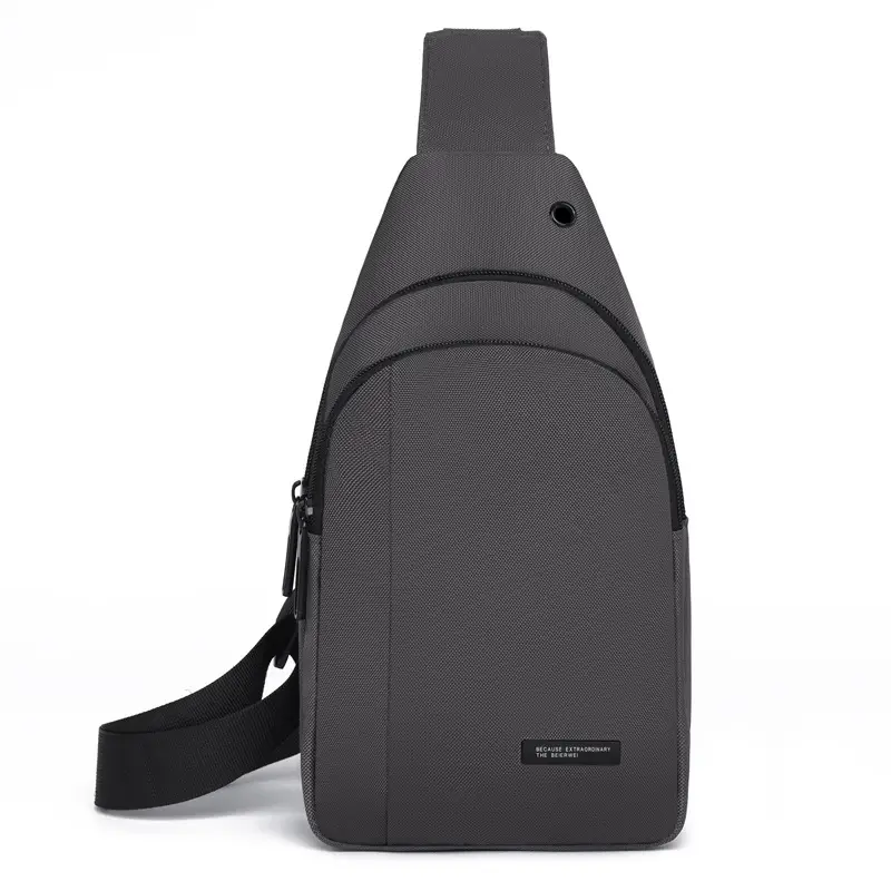 Men's Black Crossbody Bag Lightweight Casual Travel Satchel