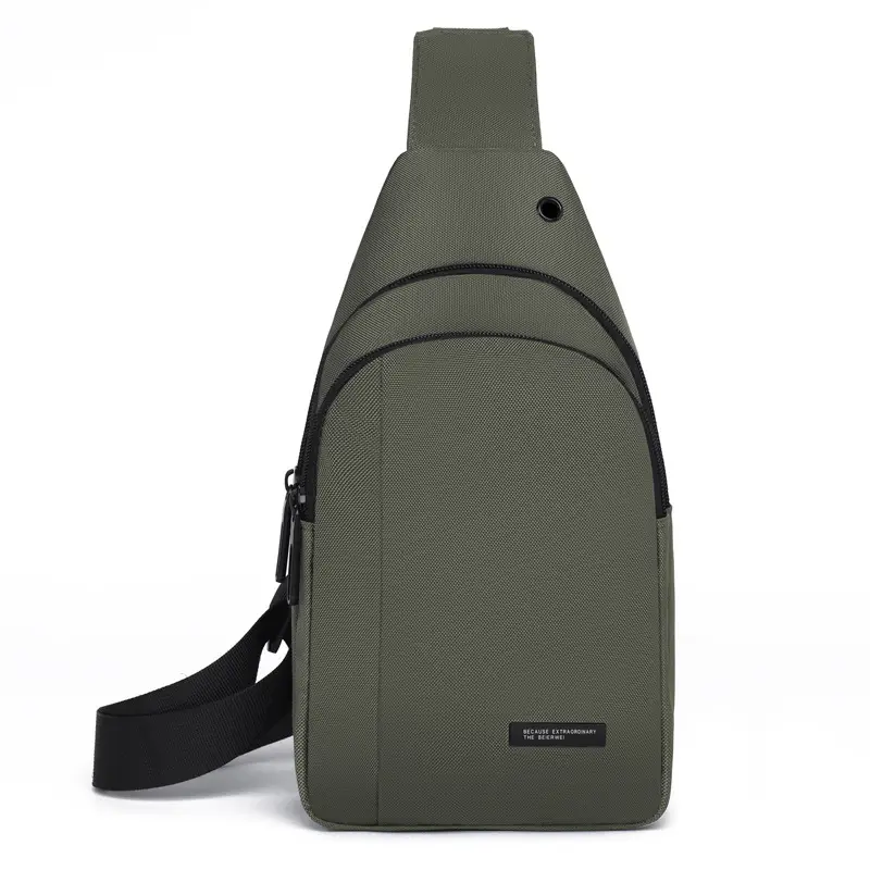 Men's Black Crossbody Bag Lightweight Casual Travel Satchel