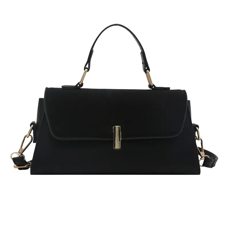 Black Textured Shoulder Bag for Women 2025 - Image 9