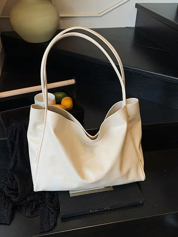 Yellow Large Armpit Tote Bag for Women 2025 - Image 8