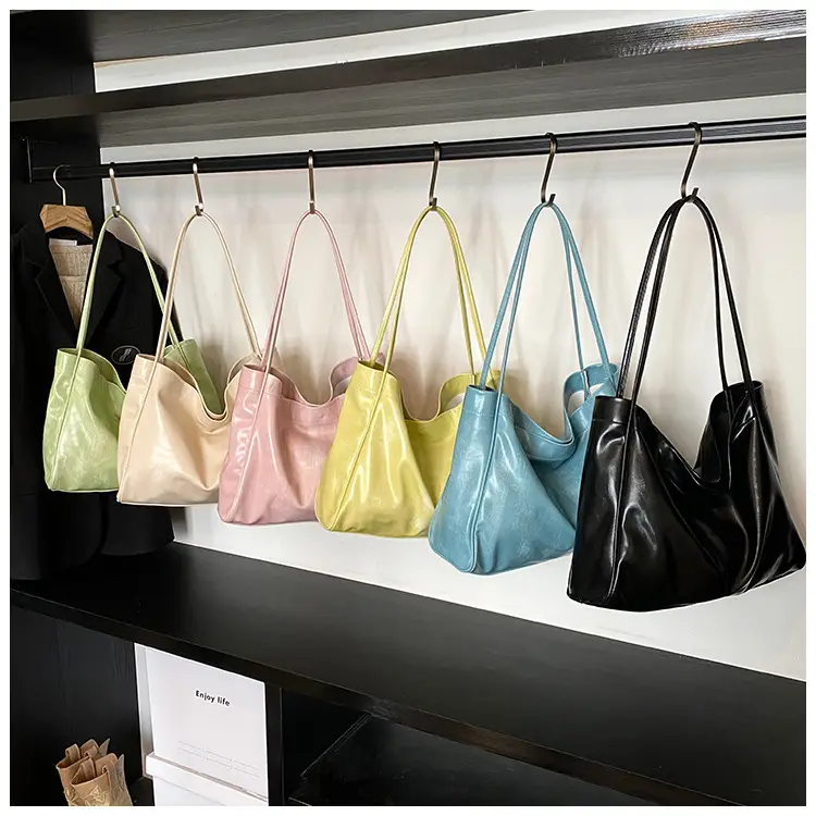Yellow Large Armpit Tote Bag for Women 2025 — feature 1