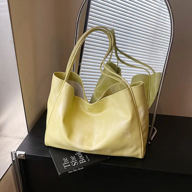 Yellow Large Armpit Tote Bag for Women 2025 - Image 5