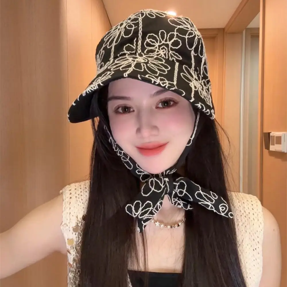 Women's Fisherman Ribbon Cap with Neck Wrap - Image 2