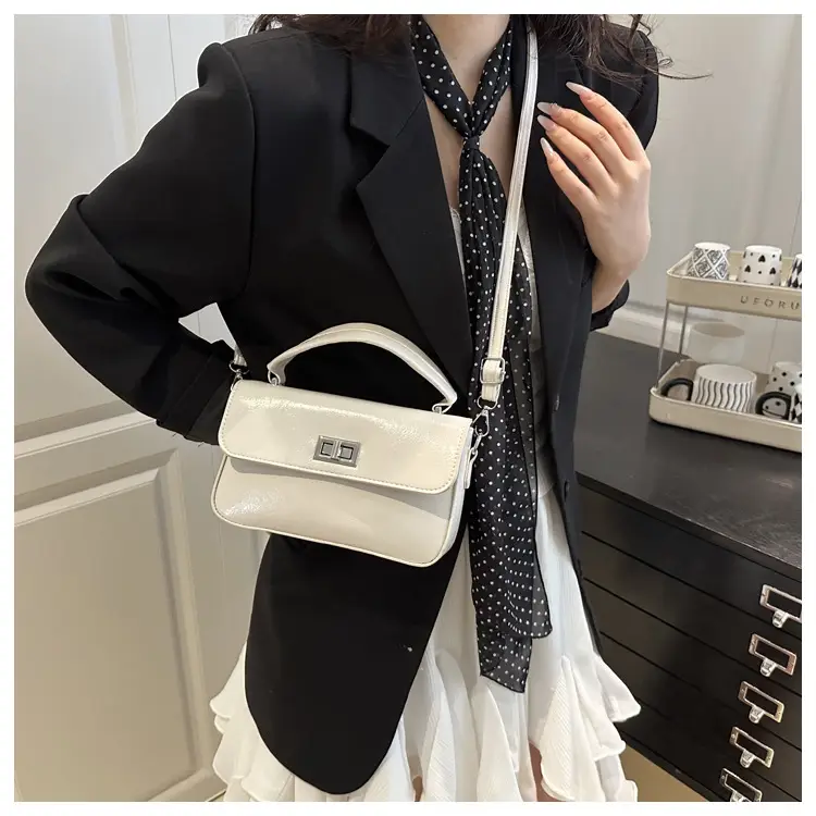 Elegant White Square Satchel Bag for Women — feature 10
