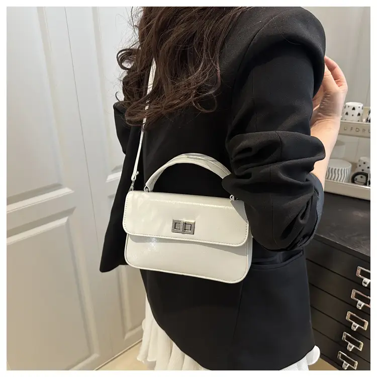 Elegant White Square Satchel Bag for Women — feature 12