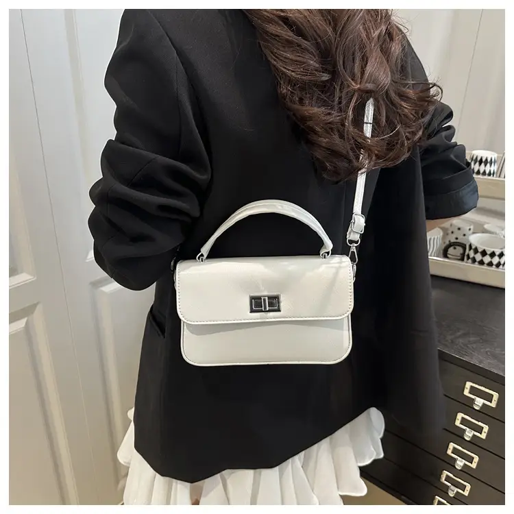 Elegant White Square Satchel Bag for Women — feature 13