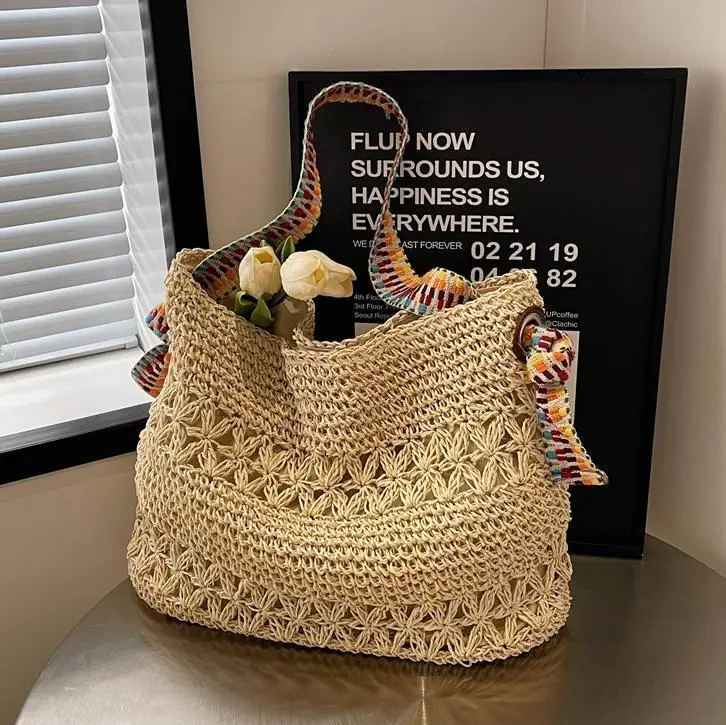 Straw Woven Shoulder Bag for Women 2026 Summer - Image 4