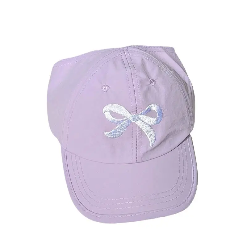 Children's Embroidered Bow Ponytail Cap for Boys Girls - Image 14