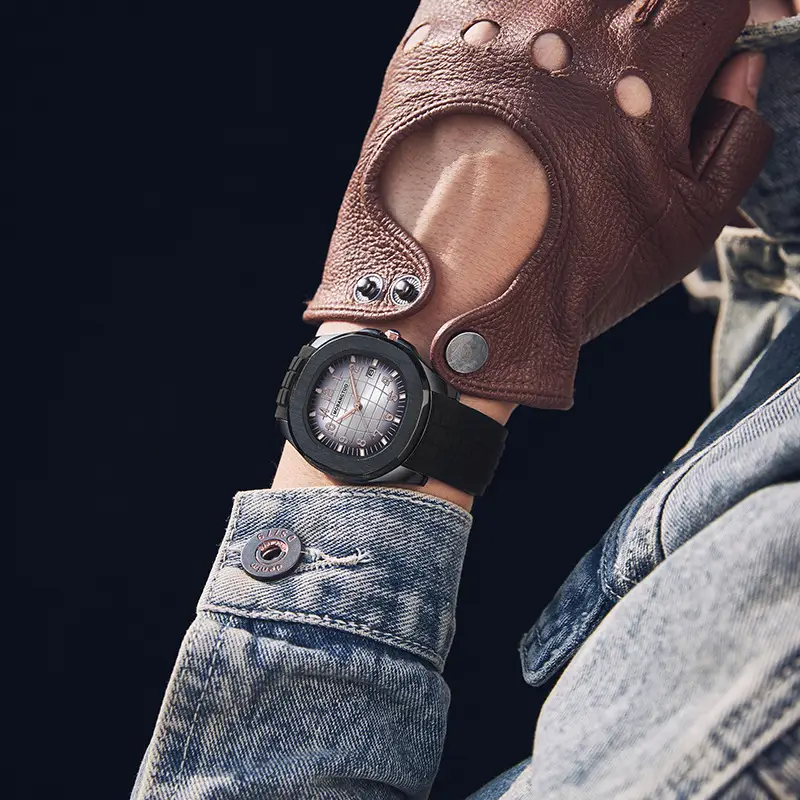 Men's Cross-Branded PU Leather Watch with Crossbody Strap - Image 7
