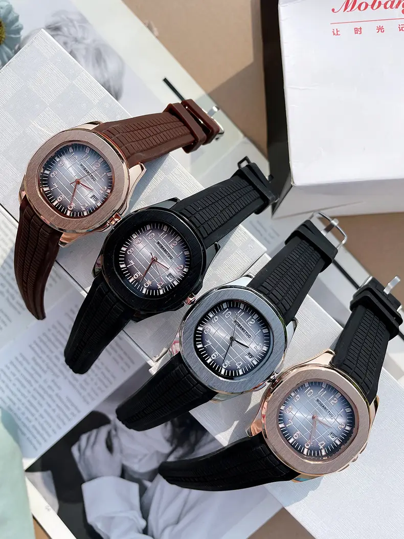 Men's Cross-Branded PU Leather Watch with Crossbody Strap — feature 2