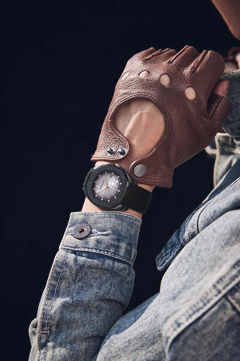 Men's Cross-Branded PU Leather Watch with Crossbody Strap — feature 6
