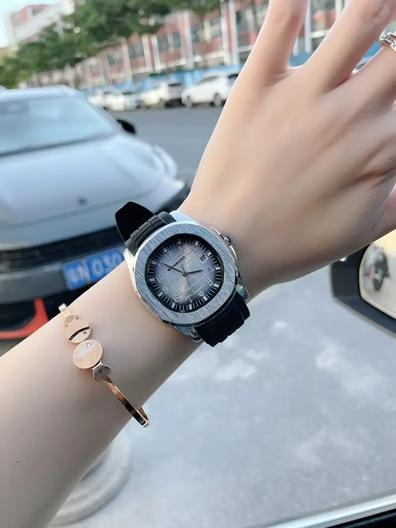Men's Cross-Branded PU Leather Watch with Crossbody Strap — feature 7