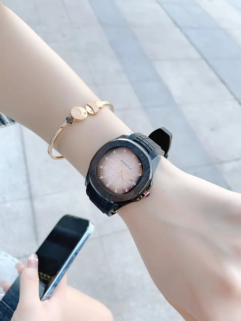 Men's Cross-Branded PU Leather Watch with Crossbody Strap — feature 9