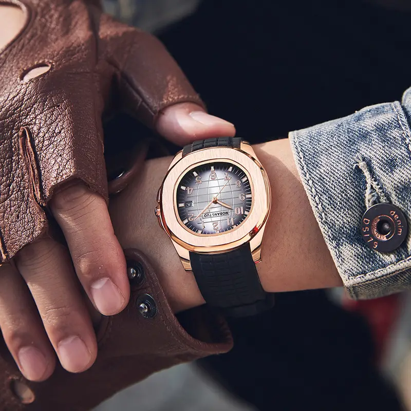 Men's Cross-Branded PU Leather Watch with Crossbody Strap - Image 3