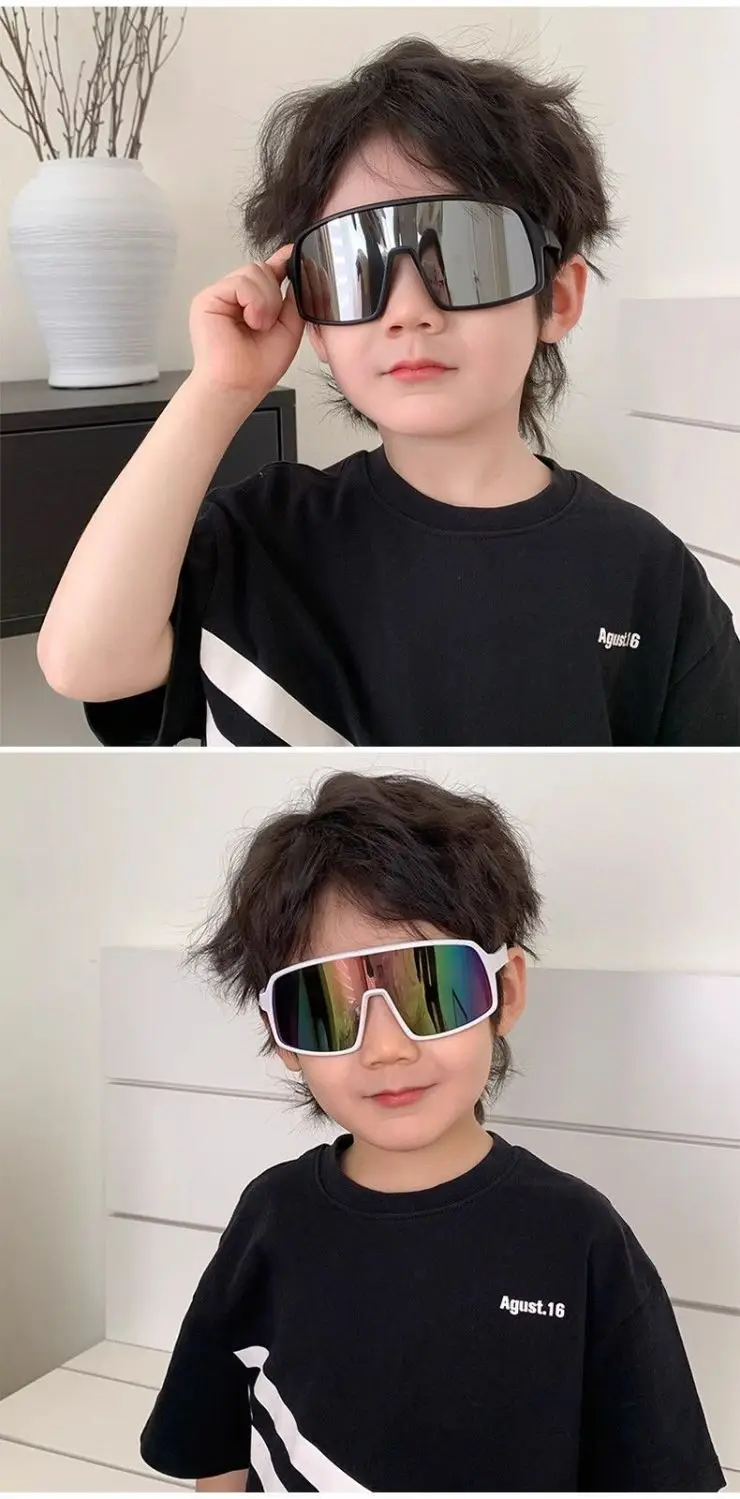 Children's Anti-UV Cycling Sunglasses White Windproof β feature 2