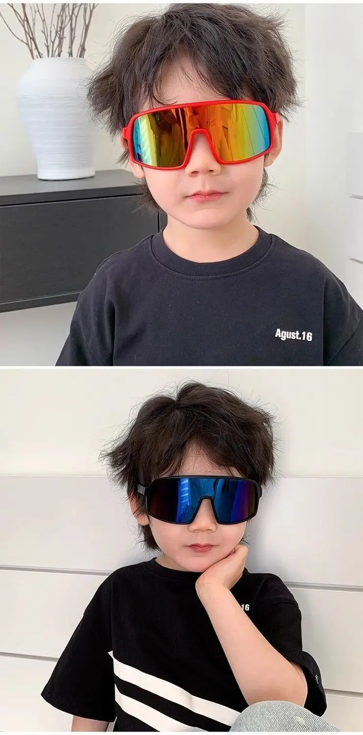 Children's Anti-UV Cycling Sunglasses White Windproof β feature 4