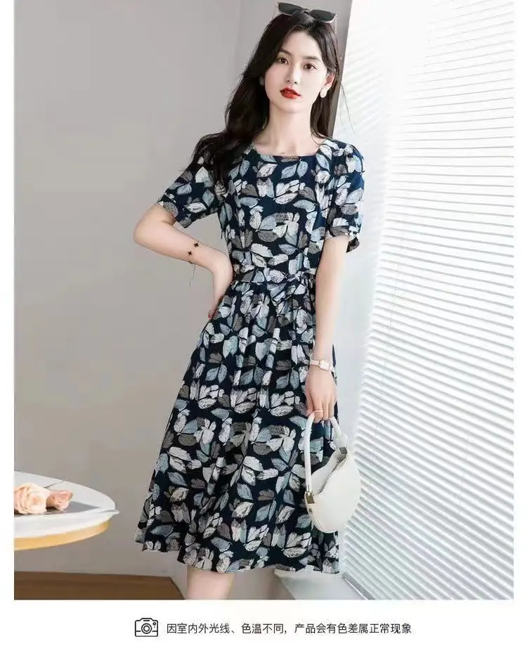Korean Style Floral Dress 2025 Summer Slimming Plus Size — feature 13